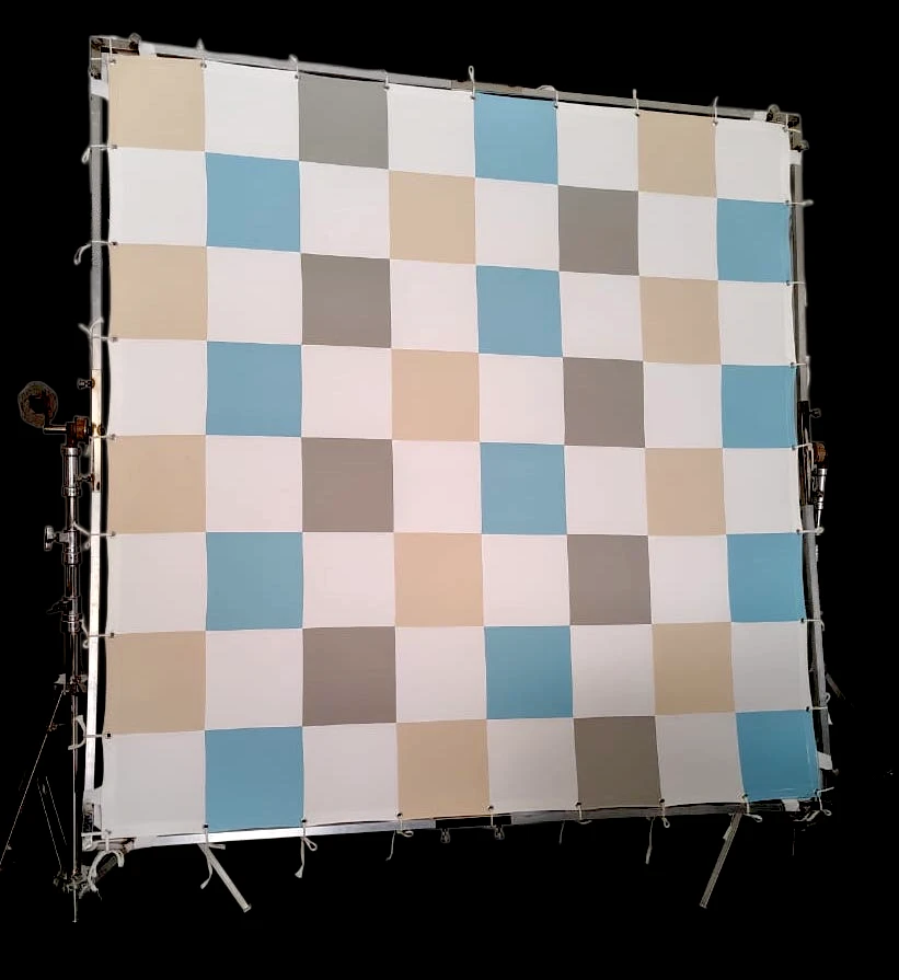 Amber Muslin Checkerboard for film and photography shoot